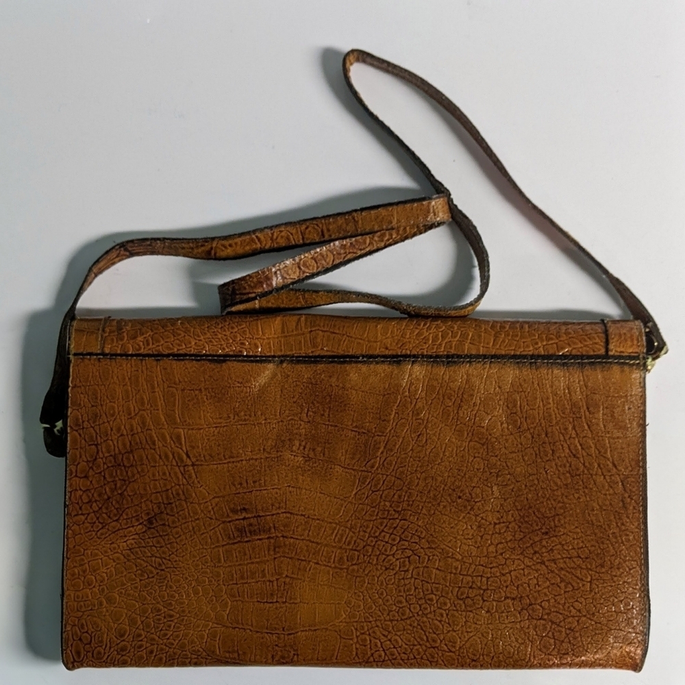 Elegant Vintage Brown Crocodile Pattern Women's Bag - Picture 2 of 7